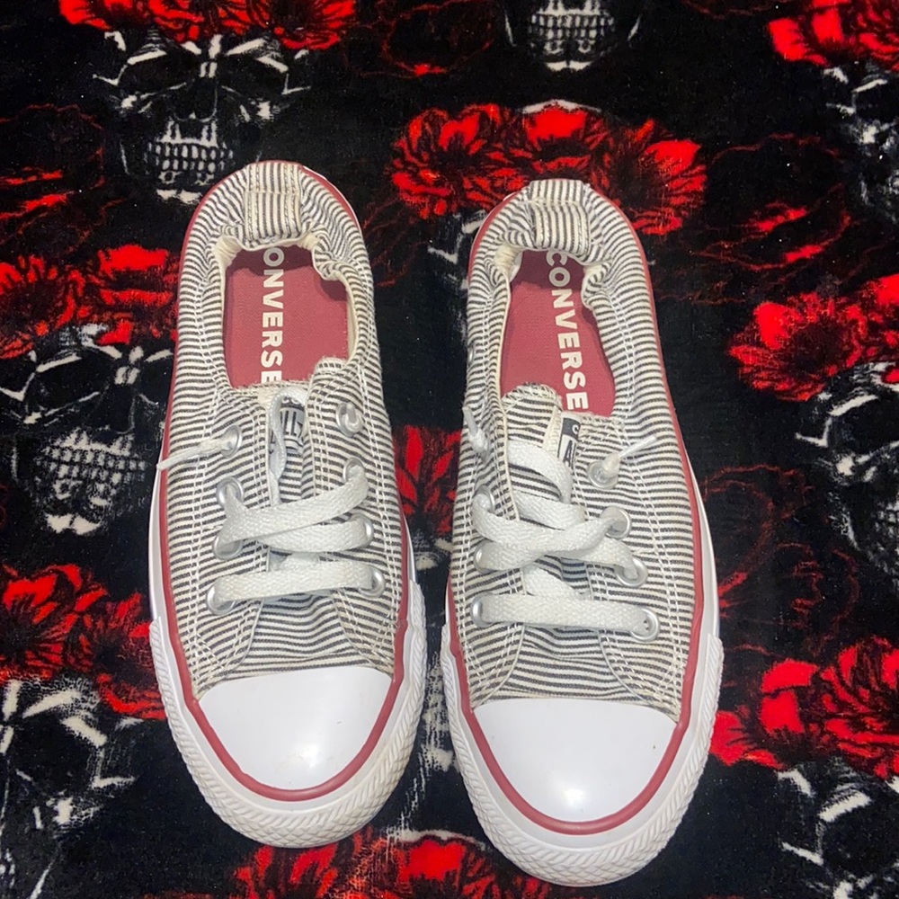 Slip on striped converse